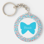 Brenda Blue Butterfly Dots Keychain