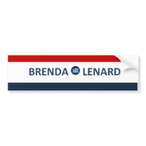 Brenda Lenard Red. White. Blue Bumpersticker. Bumper Stickers