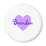 Brenden in Purple Refrigerator Magnets