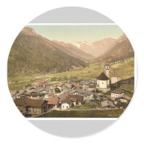 Brenner Railway, Gossensass, Tyrol, Austro-Hungary Round Sticker