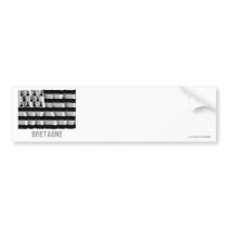 Bretagne waving flag with name bumper sticker
