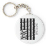 Bretagne waving flag with name keychain