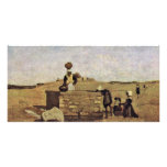 Breton At The Fountain By Corot Jean-Baptiste-Cami Photo Card Template