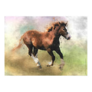 Breton draft horse foal print print