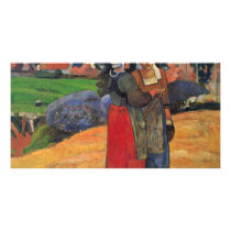 Breton Farmers By Gauguin Paul (Best Quality) Custom Photo Card