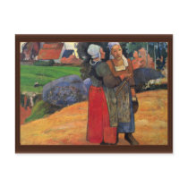 Breton Farmers By Gauguin Paul (Best Quality) Postcards