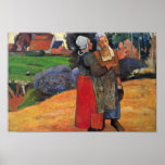 Breton Farmers By Gauguin Paul (Best Quality) Poster