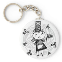 Breton girl keychains