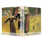 Breton Girls Dancing Pont-Aven By Paul Gauguin Vinyl Binder