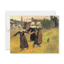 Breton Girls Dancing Pont-Aven By Paul Gauguin Invite