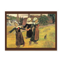 Breton Girls Dancing Pont-Aven By Paul Gauguin Postcard