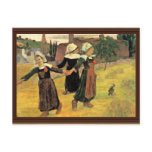 Breton Girls Dancing Pont-Aven By Paul Gauguin Postcard