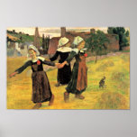 Breton Girls Dancing Pont-Aven By Paul Gauguin Posters