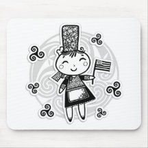 Bretonne fille mouse pad