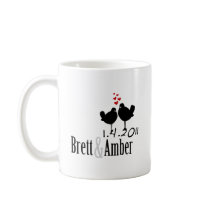 Brett & Amber Custom Wedding Logo Coffee Mug