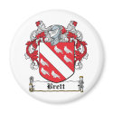 Brett Family Crest magnets