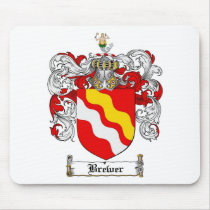 BREWER FAMILY CREST -  BREWER COAT OF ARMS MOUSE PADS
