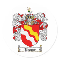 BREWER FAMILY CREST -  BREWER COAT OF ARMS stickers