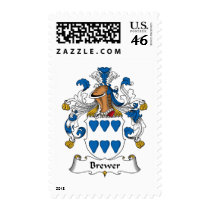 Brewer Family Crest postage by coatsofarms Brewer Family Crest postage