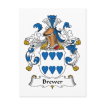 Brewer Family Crest postcards