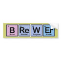 Brewer made of Elements bumper stickers