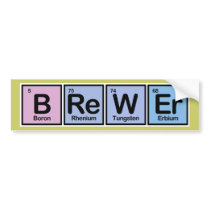 Brewer made of Elements bumper stickers