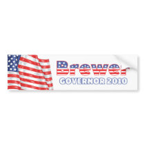 Brewer Patriotic American Flag 2010 Elections Bumper Stickers