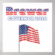 Brewer Patriotic American Flag 2010 Elections Print