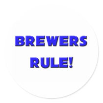 Brewers Rule! stickers