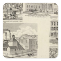 Brewery of Paul Reising, New Albany Square Sticker