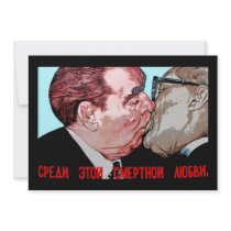 Brezhnev & Honecker Kiss,East Side Gallery, Berlin Invitations