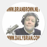 Brian Brown's Website Promotion Round Sticker