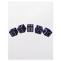 Brian Toy blocks in blue Customized Letterhead