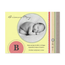 Brianna May Birth Announcement postcards