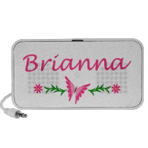 Brianna (Pink Butterfly) Laptop Speakers