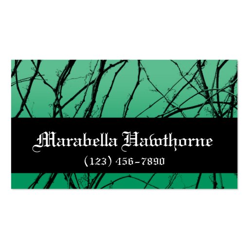 Briar Patch Vines Goth Punk Business Card (front side)