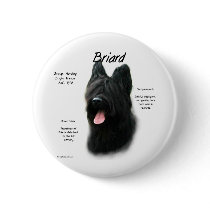 Briard (black) History Design Pins