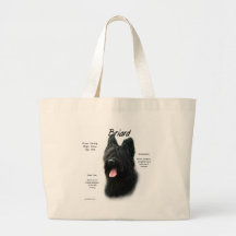 Briard (black) History Design Canvas Bags