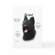 Briard (black) History Design Greeting Cards