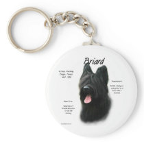 Briard (black) History Design Key Chains