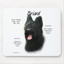 Briard (black) History Design Mouse Pads