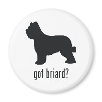 Briard Refrigerator Magnets