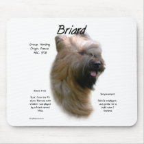 Briard (tawny) History Design Mousepads