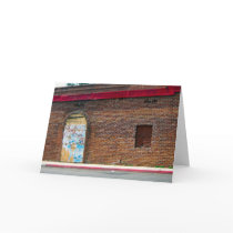 brick building greeting card
