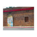 brick building postcard
