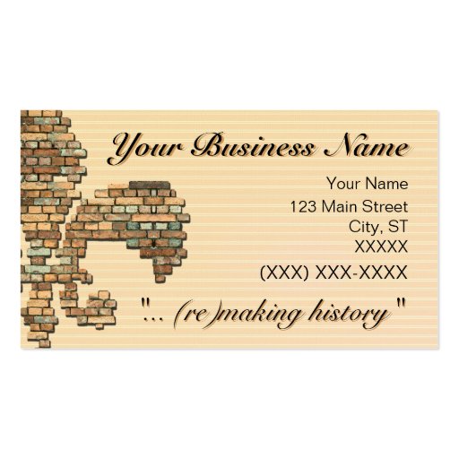 "brick fleur de lis" business card - 2
