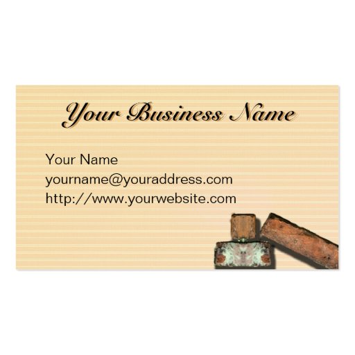 "brick fleur de lis" business card - 2 (back side)