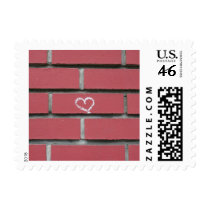Brick Heart - USPS 'Postcard' Postage Stamp