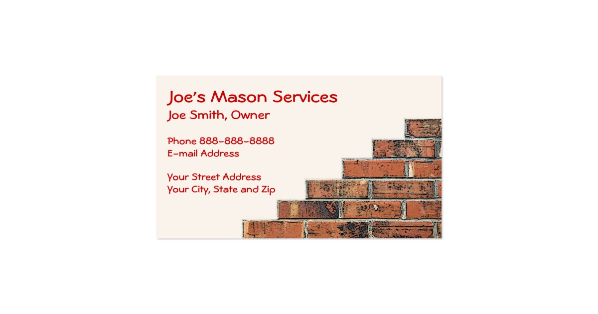 Brick Masonry Business Card Design