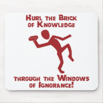 Brick Of Knowledge mousepads by willlapuerta Brick Of Knowledge mousepads